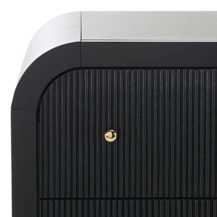 Liabella Black and Gold 6-Drawer Double Dresser