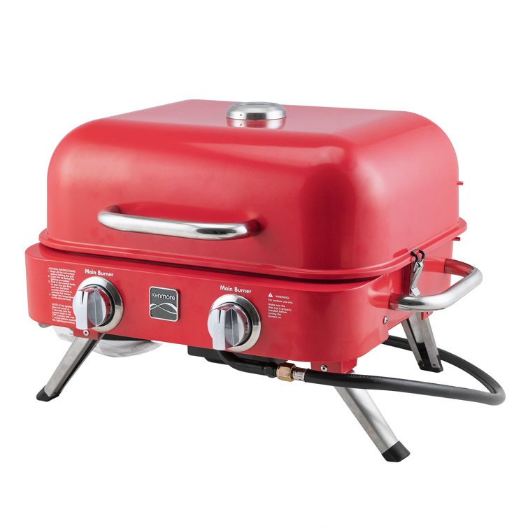 Kenmore Red 2-Burner Portable Tabletop Propane Gas Grill