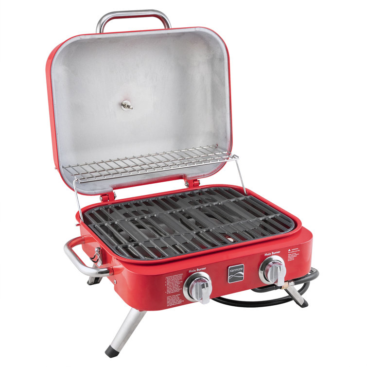 Kenmore Red 2-Burner Portable Tabletop Propane Gas Grill