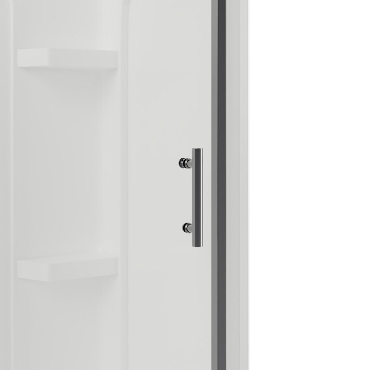 Ardis 60'' x 32'' Chrome Framed Sliding Shower Kit