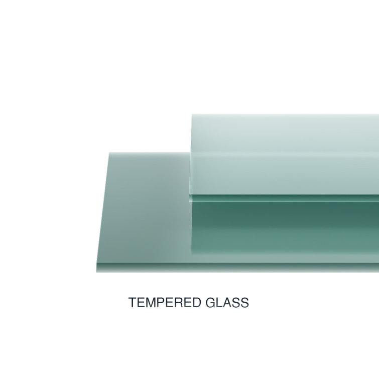 Black Framed 36'' x 77'' Tempered Glass Shower Door