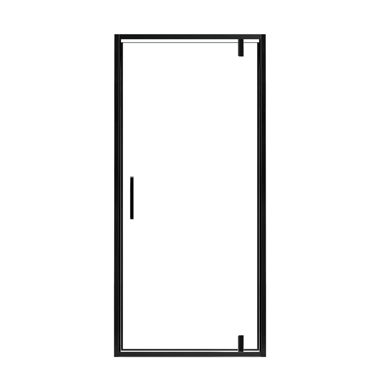 Black Framed 36'' x 77'' Tempered Glass Shower Door