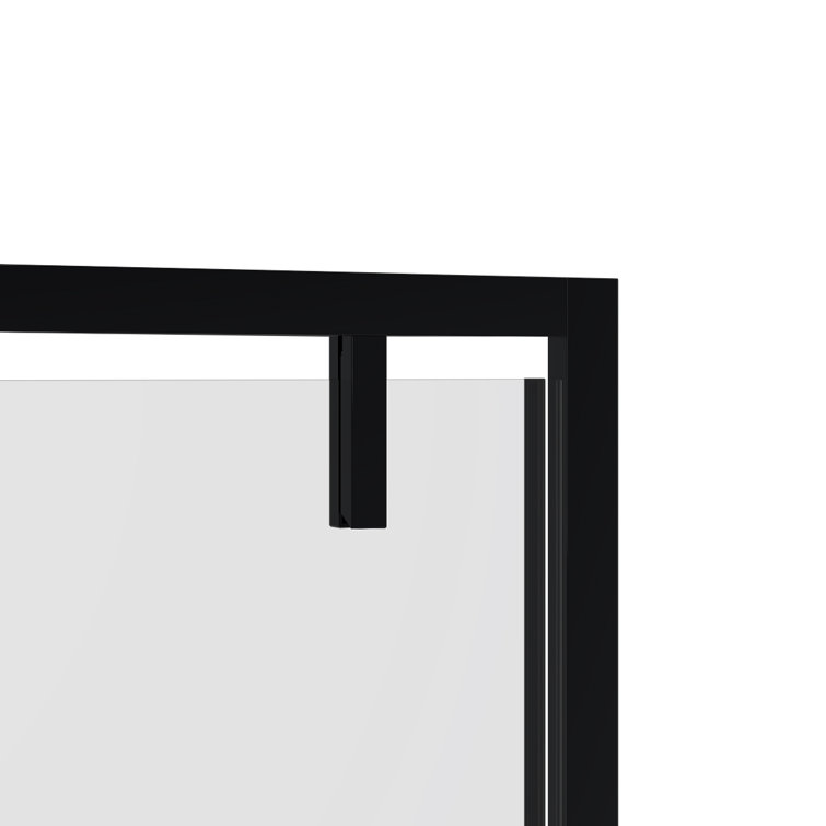 Black Framed 36'' x 77'' Tempered Glass Shower Door