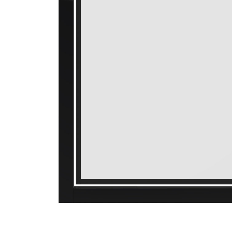 Black Framed 36'' x 77'' Tempered Glass Shower Door