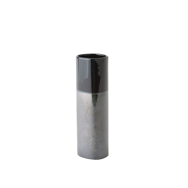 Small Reactive Black Ceramic Table Vase