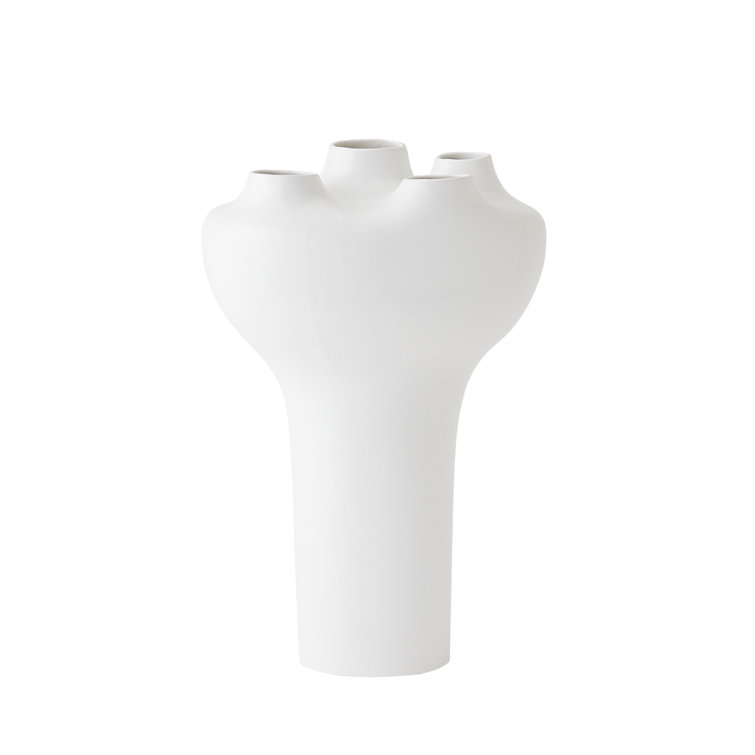 Large White Ceramic Decorative Table Vase