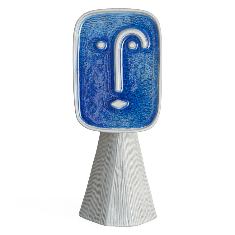Blue and White Novelty Glass Table Vase
