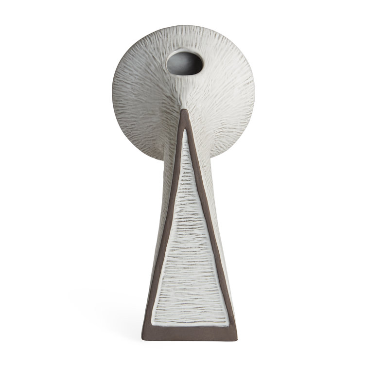 Novelty White and Brown Ceramic Table Vase