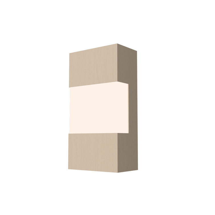 Organic Cappuccino Wooden Veneer Direct Wired Wall Sconce