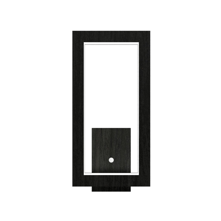 Matte Black LED Wall Sconce with Square Backplate