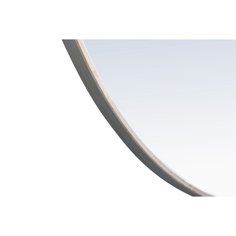 Sabine 48'' Round Silver Metal Wall Mirror