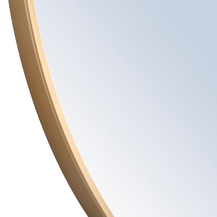 Silver Round Metal Frame Wall Mirror 32"