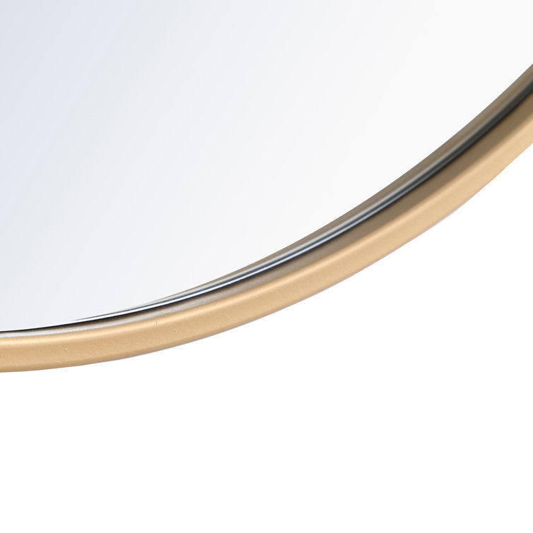 Silver Round Metal Frame Wall Mirror 32"