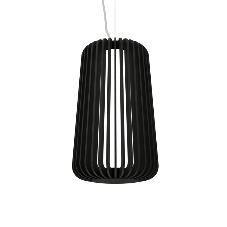 Imbuia Brown Wood Veneer LED Pendant Light