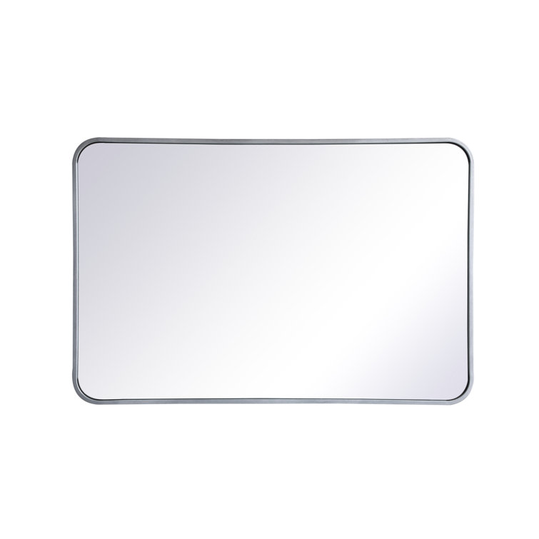 Sabine Silver Metal Rectangular Wall Mirror