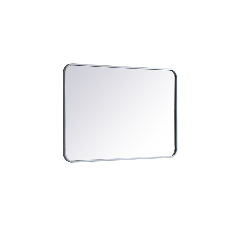 Sabine Silver Metal Rectangular Wall Mirror