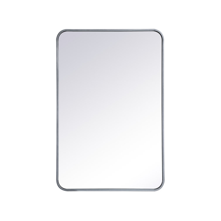 Sabine Silver Metal Rectangular Wall Mirror