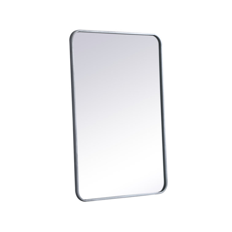 Sabine Silver Metal Rectangular Wall Mirror