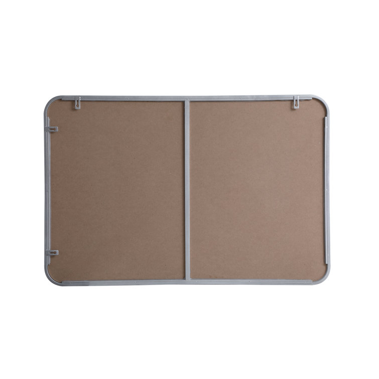 Sabine Silver Metal Rectangular Wall Mirror