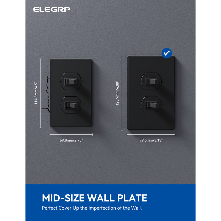 No Subject 2 - Gang Duplex Outlet Wall Plate (Set of 10)