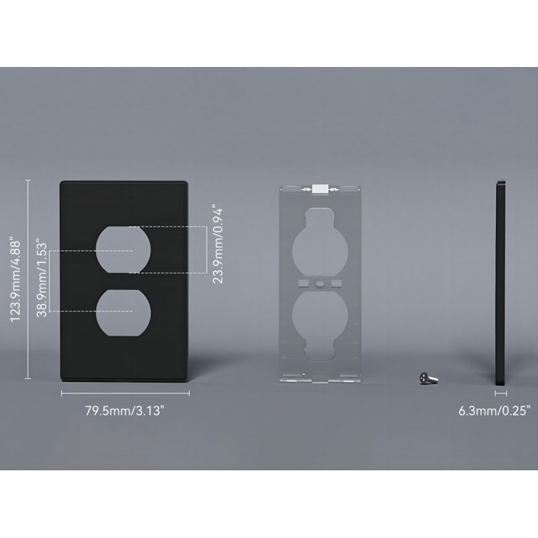 No Subject 2 - Gang Duplex Outlet Wall Plate (Set of 10)