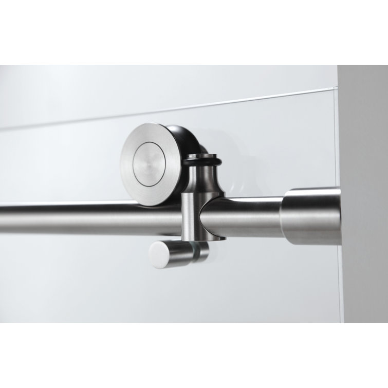 76 in. x 60 in. Frameless Sliding Shower Door with Clear Tempered Glass