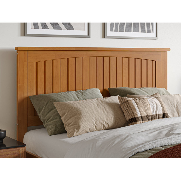 Nantucket Light Toffee Full Wood Platform Bed with Storage Drawers