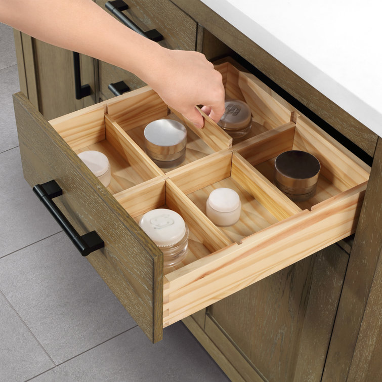 Bailey 48" Driftwood Oak Single Bathroom Vanity with Quartz Top