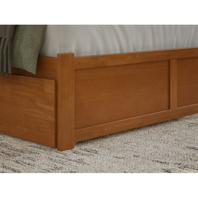 Nantucket Light Toffee Queen Wood Platform Bed with Storage Drawers