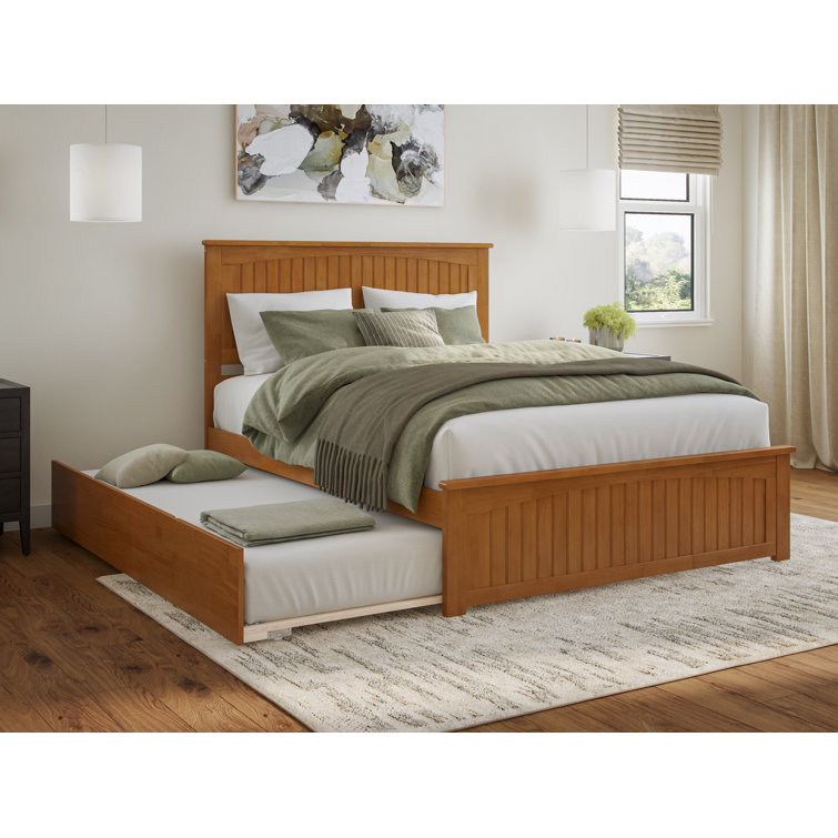 Nantucket Light Toffee Queen Wood Platform Bed with Slats