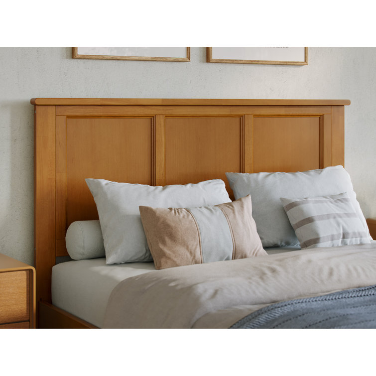 Madison Light Toffee Full Wood Platform Bed with Storage Drawers