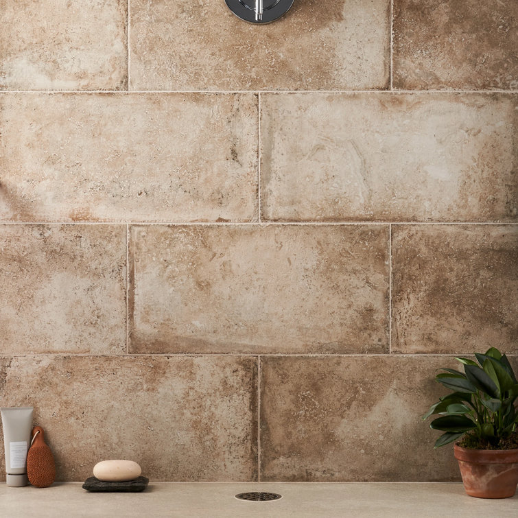 Ravello 12" x 24" Beige Natural Stone Look Porcelain Tile
