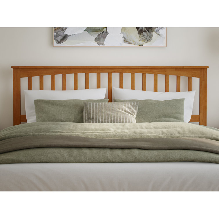 King Light Toffee Solid Wood Platform Bed with Storage Drawers