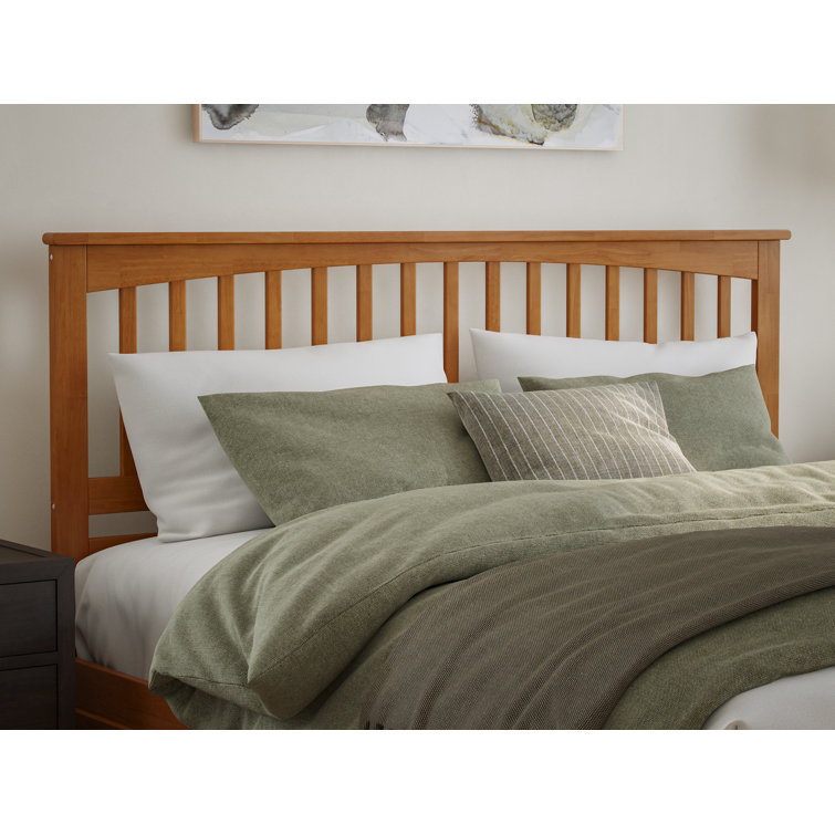 King Light Toffee Solid Wood Platform Bed with Storage Drawers
