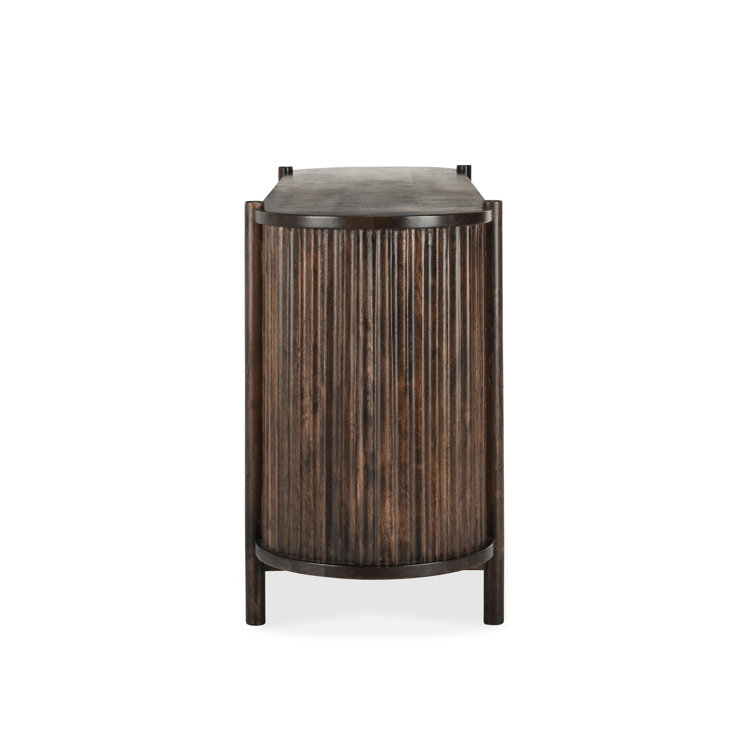 Redford 73" Dark Brown Mango Wood Mid-Century Modern Buffet Sideboard