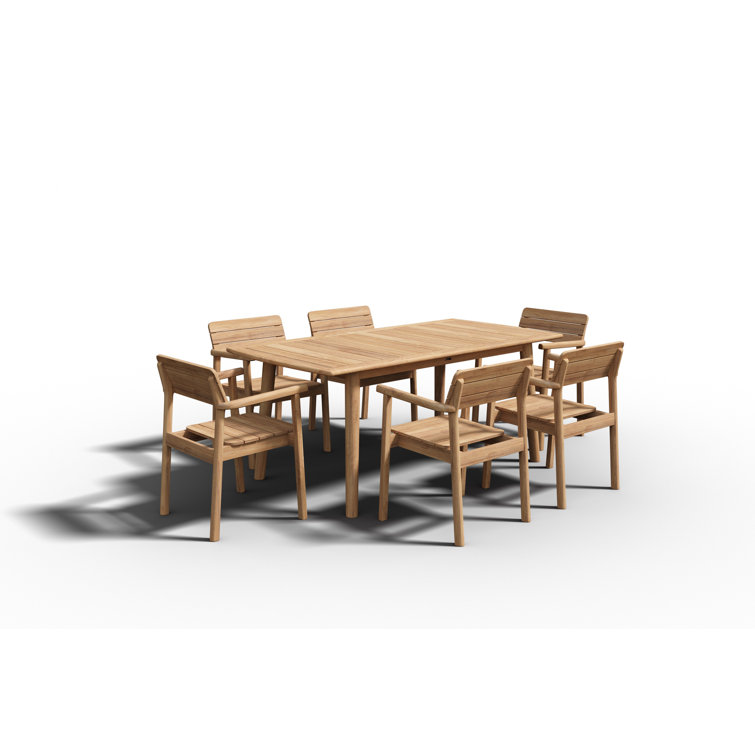 Riva Teak Outdoor Dining Armchair with Wide Slats