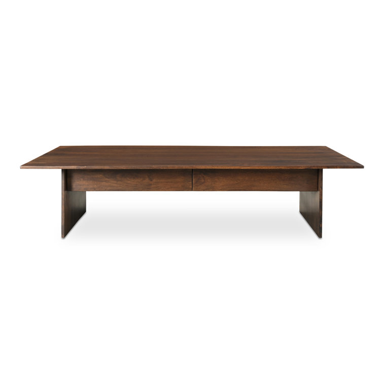 Everett Solid Mango Wood Coffee Table with Storage