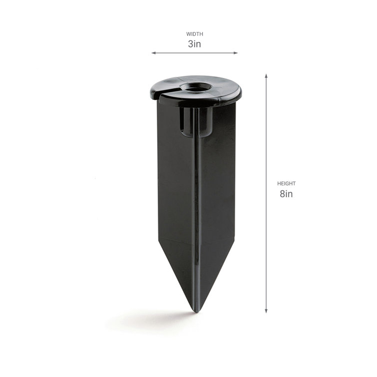 8" Black In-Ground Mounting Stake