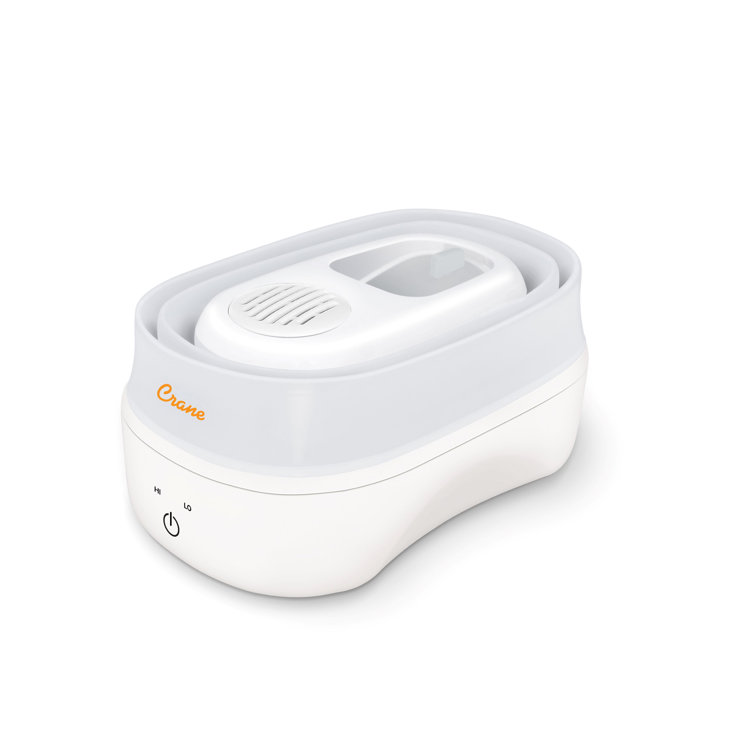 White Collapsible Warm Mist Humidifier for Medium Rooms