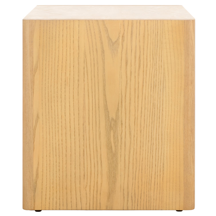 Granita Beige Stone Top 1-Drawer Nightstand