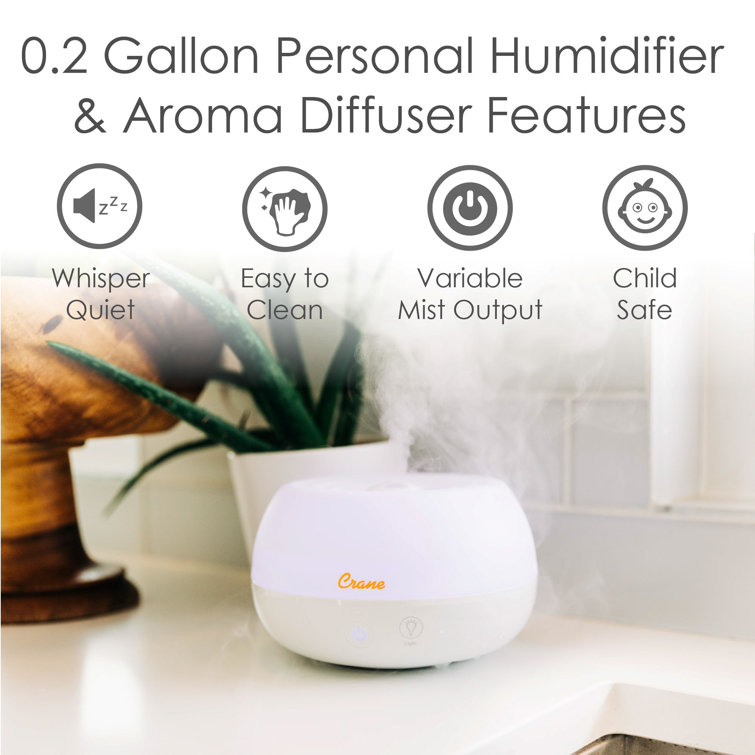 White Ultrasonic Cool Mist Humidifier and Aroma Diffuser