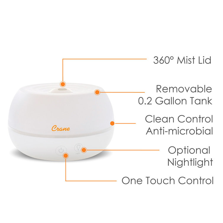 White Ultrasonic Cool Mist Humidifier and Aroma Diffuser