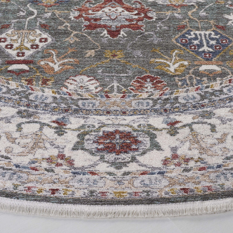 Fairhaven Sage & Ivory Hand-Knotted Wool Blend 6'7" Round Rug