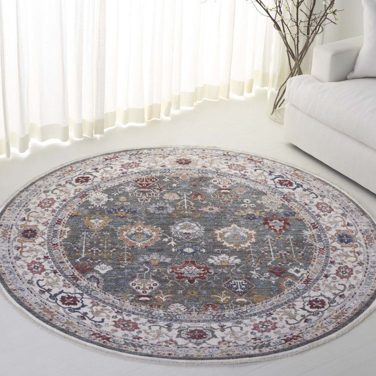 Fairhaven Sage & Ivory Hand-Knotted Wool Blend 6'7" Round Rug