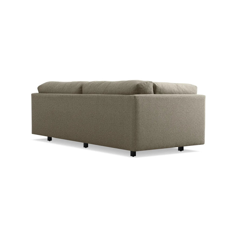 Sanford Black Cotton Blend Standard Sofa with Wood Frame