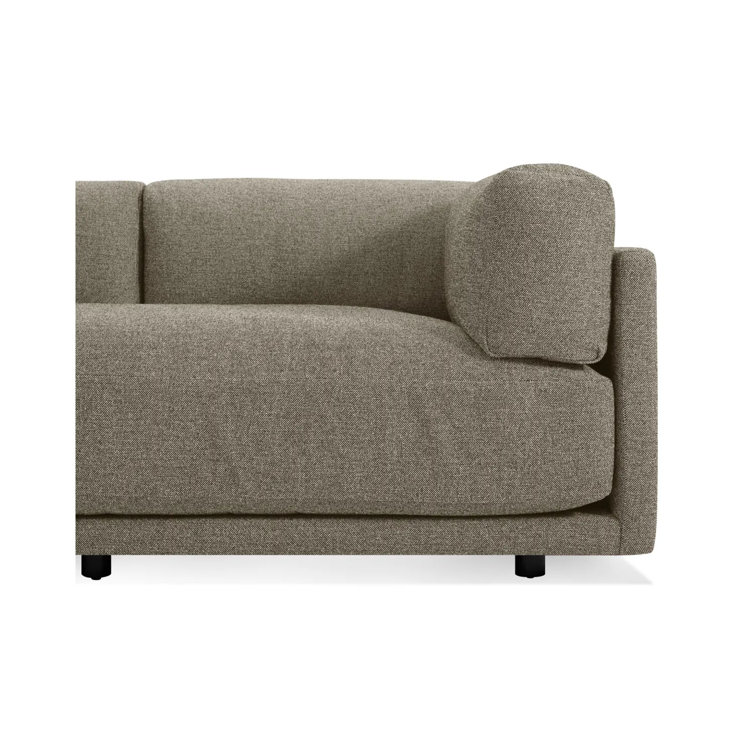Sanford Black Cotton Blend Standard Sofa with Wood Frame