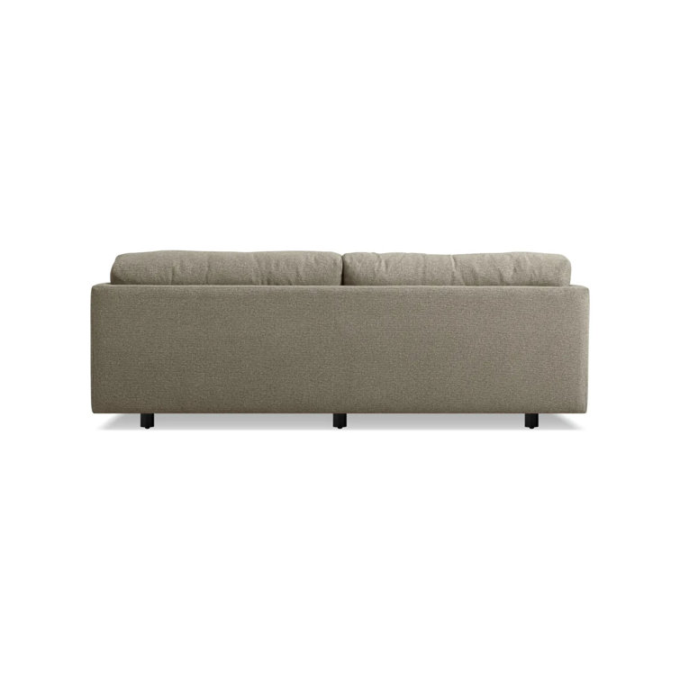 Sanford Black Cotton Blend Standard Sofa with Wood Frame