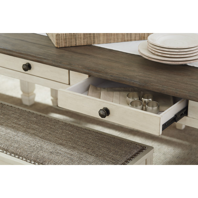 Bolanburg 72'' Rustic Brown and White Farmhouse Dining Table