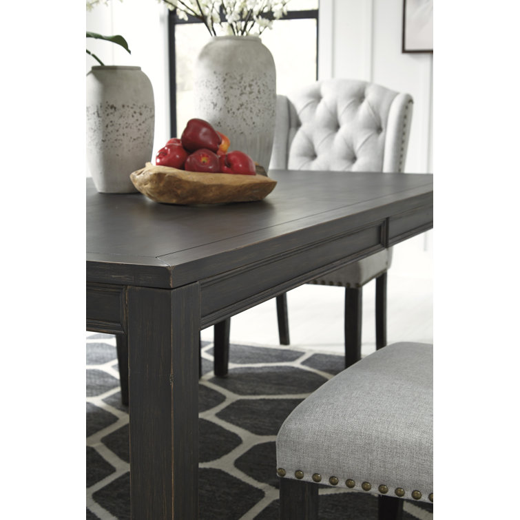 Bellewood Black Reclaimed Wood 72" Transitional Dining Table