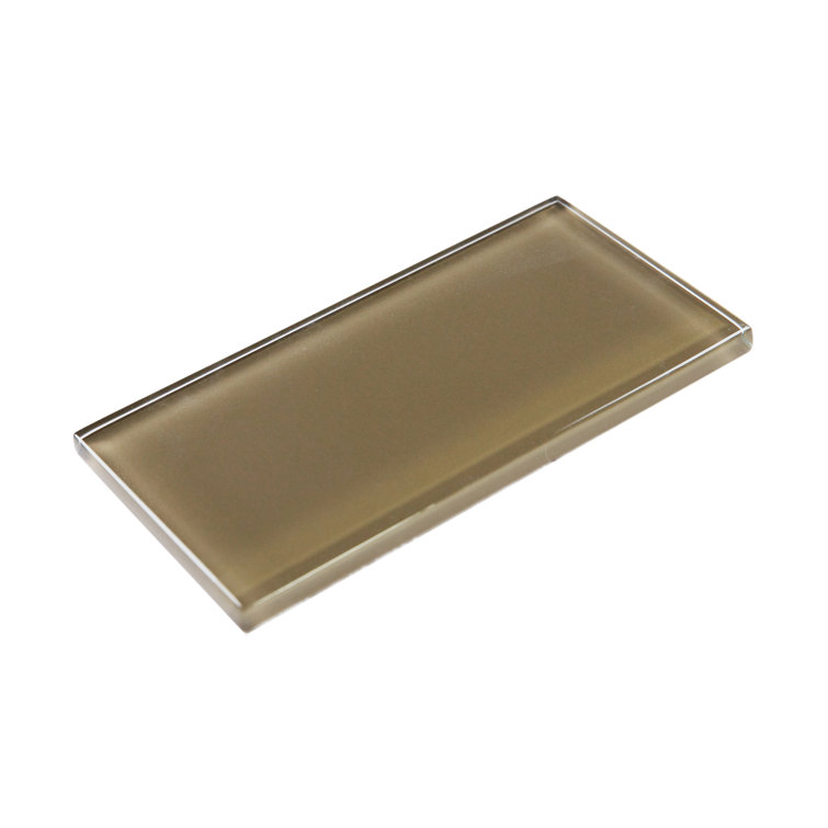 Metro Brown Glossy Glass Subway Wall Tile 3" x 6"